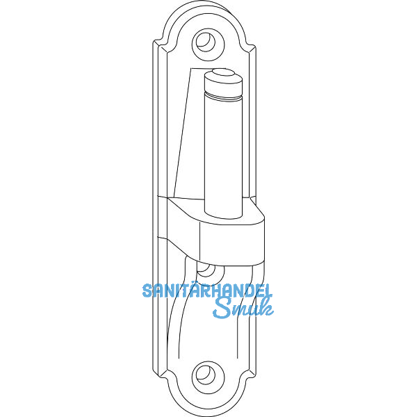 MACO RUSTICO Ladenplattenkloben BLR fix, B=25 mm, Klobenabstand 15 mm, schwarz