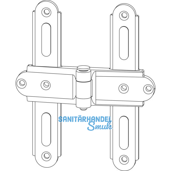 MACO RUSTICO Ladenmittelkreuzband, Versatz 0mm, Abstand 25mm, schwarz