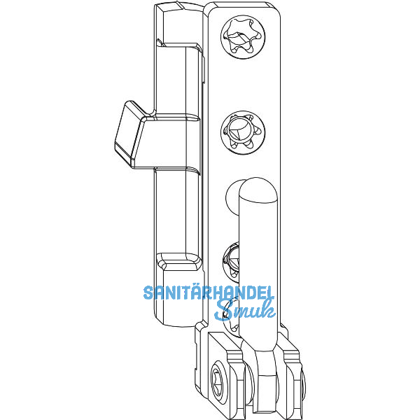MACO Ecklager DT130 4/15 mm 130 kg silber rechts (55492)