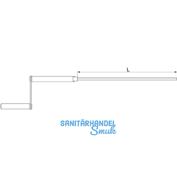 MACO RUSTICO Bedienungskurbel BLR ohne Kreuzgelenk, L=240 mm, schwarz (23636)
