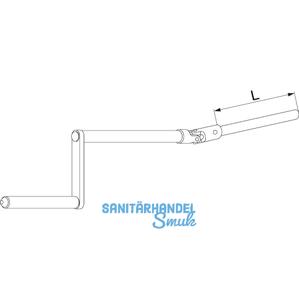MACO RUSTICO Bedienungskurbel BLR mit Kreuzgelenk, L=160 mm, schwarz (23688)
