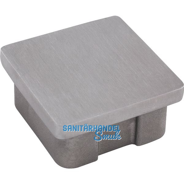 ECONOMY Endkappe eckig f�r Rohr 50 x 50 x 2,0 mm,Edelstahl geschliffen V2A