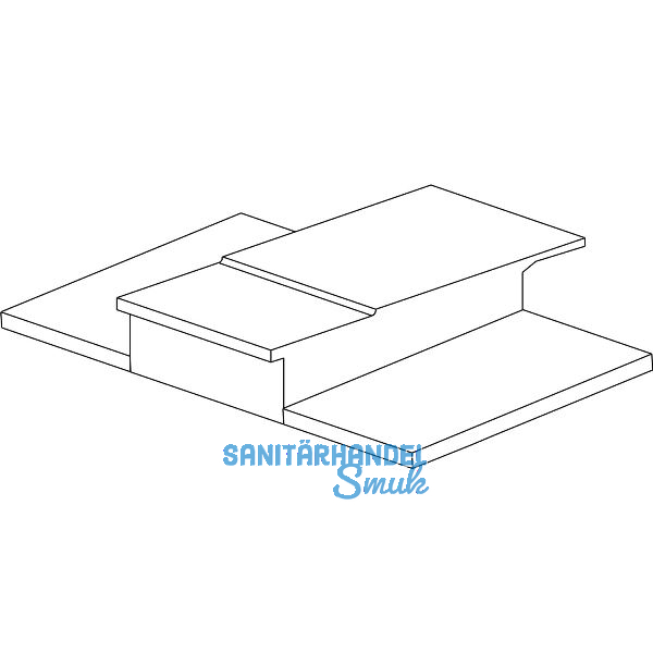GU Thermostep Dichtplatte f�r Mittelsto� unten IV110, schwarz
