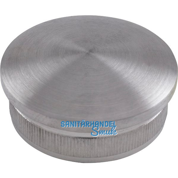 ECONOMY R�ndelkappe gew�lbt hohl, Rohr 42,4 x 2 ,Edelstahl geschliffen V2A