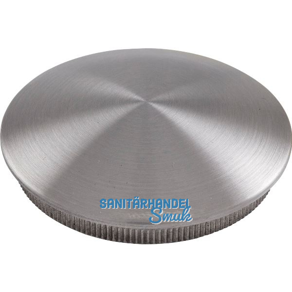 ECONOMY R�ndelkappe gew�lbt massiv, Rohr � 42,4 x 2 ,Edelstahl geschliffen V2A