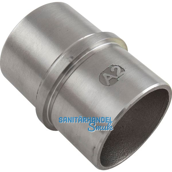 ECONOMY Verbindungsmuffe f�r Rohr � 42,4 x 2,0 mm,Edelstahl geschliffen V2A