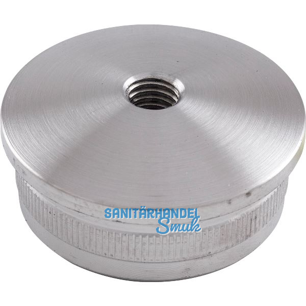 ECONOMY R�ndelkappe gew�lbt hohl, Rohr 42,4 x 2 ,Edelstahl geschliffen V2A, M8