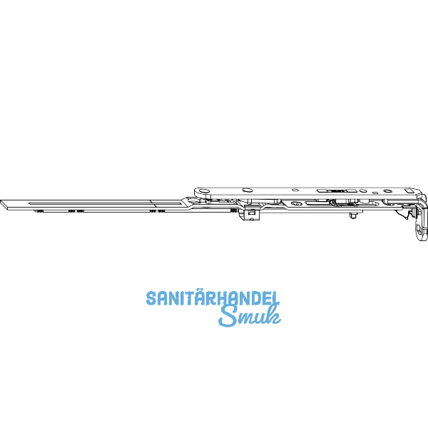 MACO MM Winkelbandschere mit Sparl�ftung Gr. 400 silber links (211674)