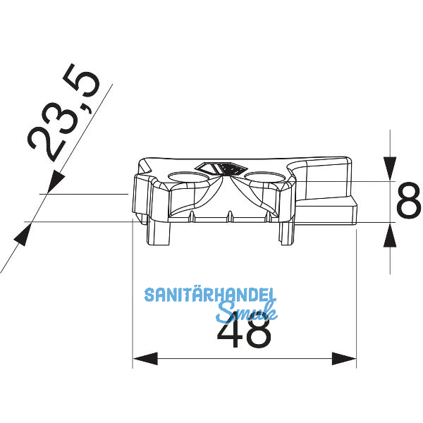 MACO MM Hebeteil PVC 12/20-13, KBE/K�MMERLING/TROCAL, links, silber (359295)