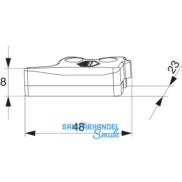 MACO MM Hebeteil PVC 12/20-13, ALUPLAST, links, silber (356324)