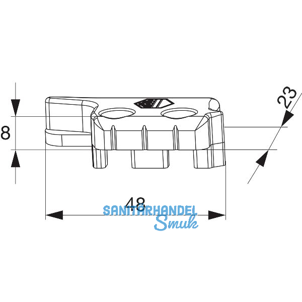 MACO MM Hebeteil PVC 12/20-13, TROCAL Confort/Innonova, rechts, silber (356296)