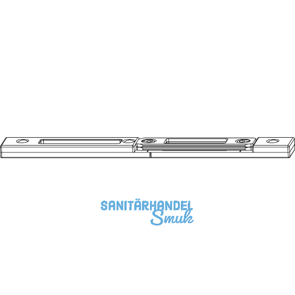 Schlie�blech Falle u. Riegel Falzluft 12 mm, Versatz 13 mm, rechts, verz. silber
