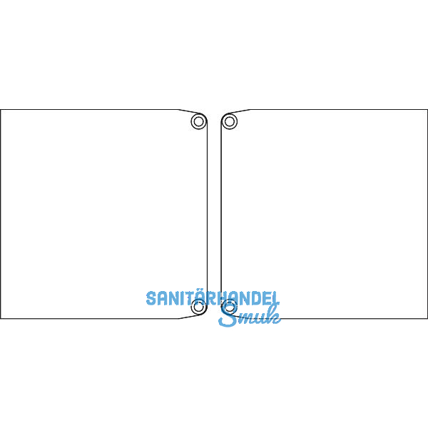 TERNO Abdeckkappen-Set 1358 zu Laufschiene 1359 Wand/Blende 1480 breit silber