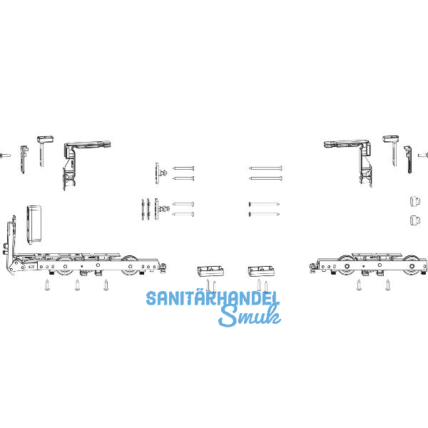 MACO HS Grundkarton Laufwagen 300 kg, mit B�rste, ALUPLAST/PROFINE, silber