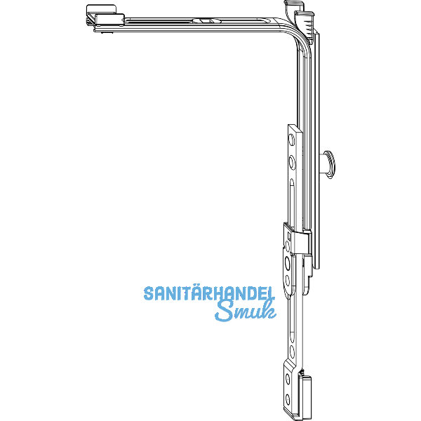 MACO MM Eckumlenkung senkrecht 1 iS, mit Zahnk�stchen, verl�ngerbar (210096)