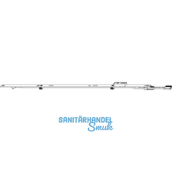 MACO MM Stulpverl�ngerung Stulpfl�gelgetriebe Beschlagsnut L=470 mm silber