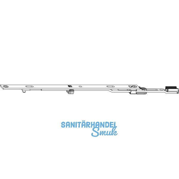 MACO MM Stulpverl�ngerung verl�ngerbar ohne Zapfen L=235 mm silber (206197)