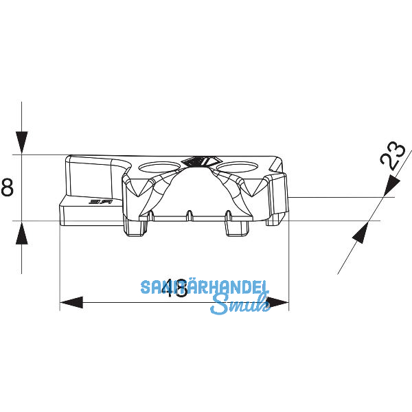 MACO MM Hebeteil PVC 12/20-13, GEALAN/IVAPER/K�MMERLING, rechts, silber (356397)