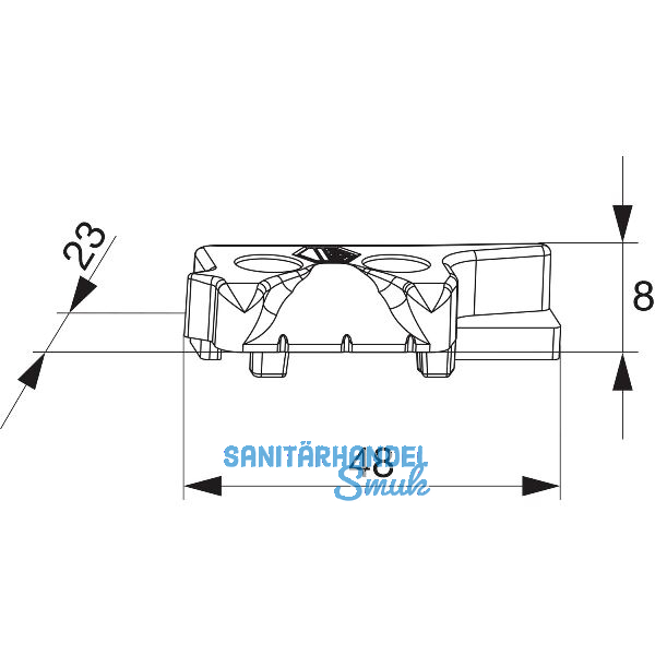 MACO MM Hebeteil PVC 12/20-13, GEALAN/IVAPER/K�MMERLING, links, silber (356398)