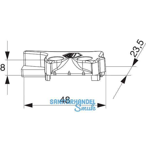 MACO MM Hebeteil PVC 12/20-13, KBE/K�MMERLING, rechts, silber (354421)