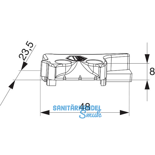 MACO MM Hebeteil PVC 12/20-13, KBE/K�MMERLING, links, silber (354422)