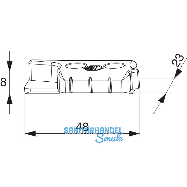 MACO MM Hebeteil PVC 12/20-13, TROCAL Innonova/System 88+,rechts, silber(362179)