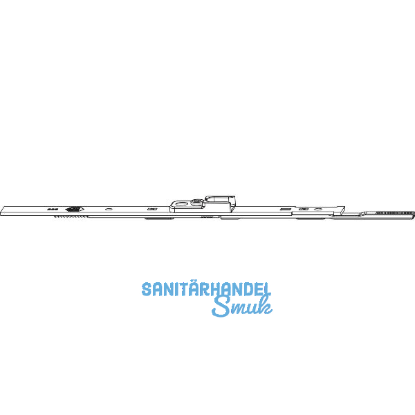 MACO MM Stulpverl�ngerung Stulpfl�gelgetriebe Euronut L=235 mm mit Schlie�teil