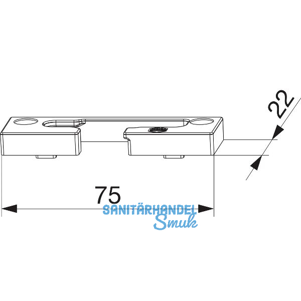 MACO Kippschlie�teil PVC Bodenschwelle GKG 12/20-13 rechts silber (359399)