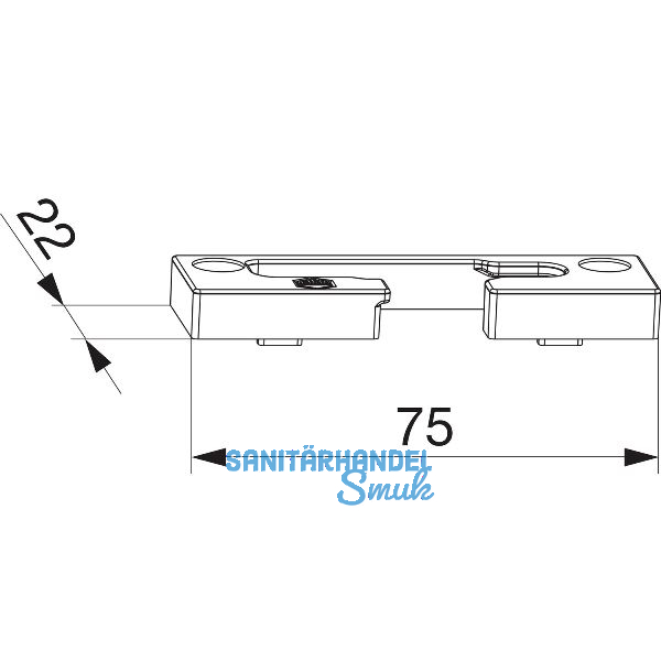 MACO Kippschlie�teil PVC Bodenschwelle GKG 12/20-13 links silber (359400)