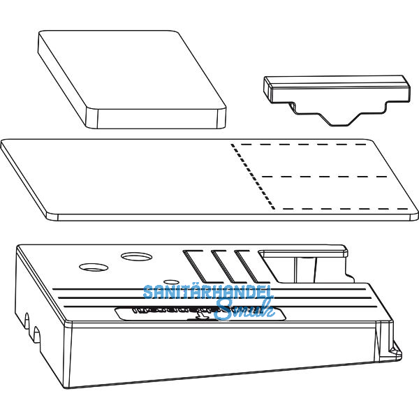 MACO HS Dichtungsplatten-Set m.Entw�sserung, Zwischenprofil 99, rechts, silber