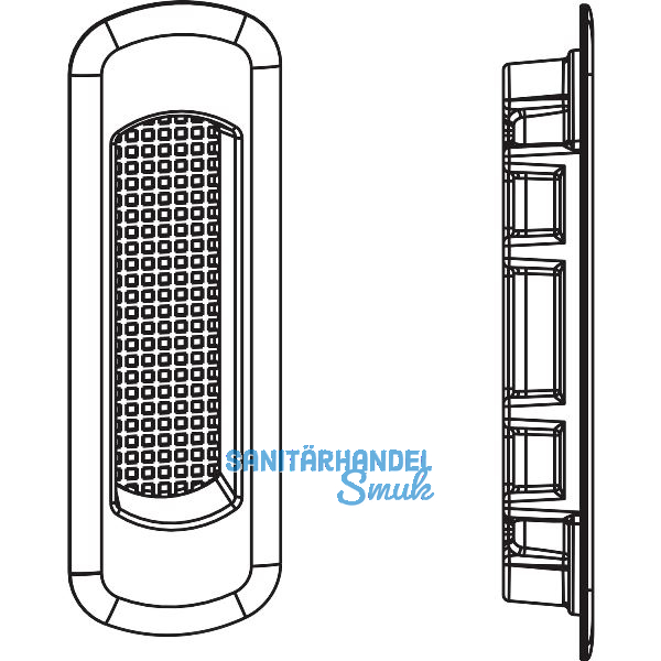 MACO HS Muschelgriff kurz 110 x 36 mm, Einlasstiefe 13 mm, Alu bronze (358343)