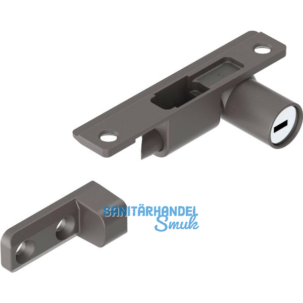 MACO Drehsperre aufschraubbar, selbstschlie�end, graubraun, sperrbar (12070)