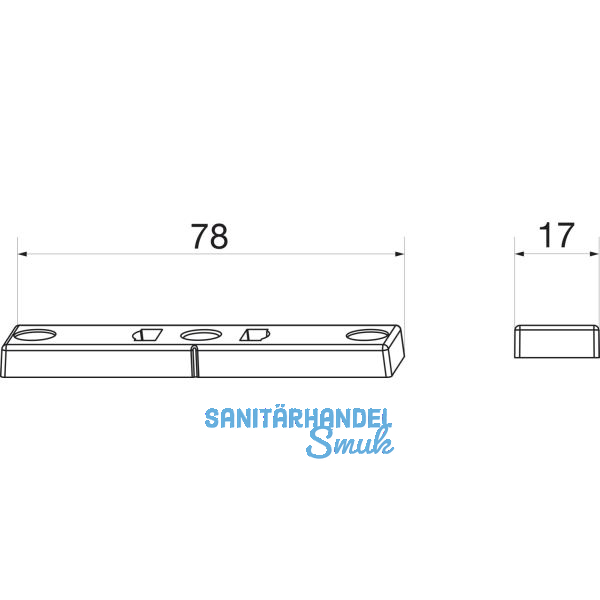 MACO Schlie�teil �ffnungsbegrenzung, f�r Kunststoff- und Aluprofile, silber