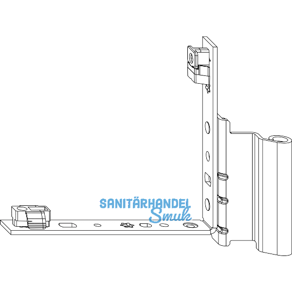 MACO Falzecklagerband AS/PVC ohne �V 12/18-11 mm, rechts, silber (55424)