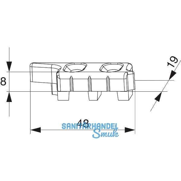 MACO MM Hebeteil PVC 12/20-13, HEROAL, rechts, silber (357393)