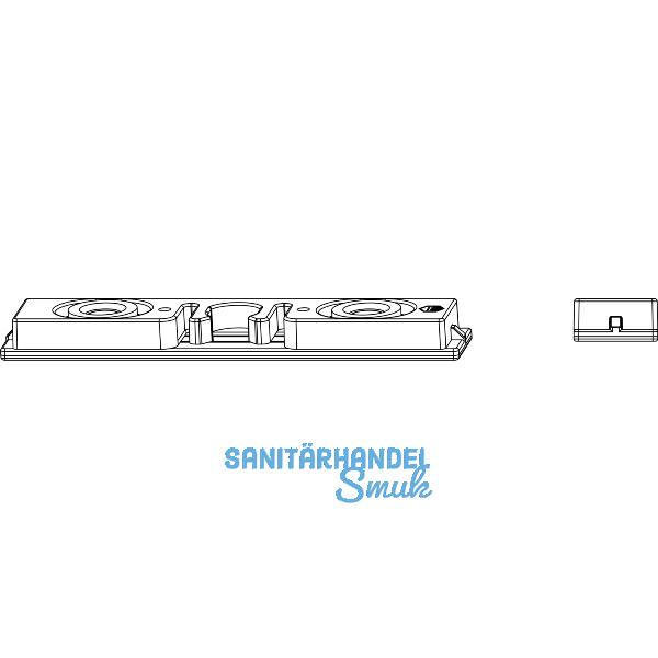 MACO Schnapper 2-flg. ohne Beschlagsnut, Kunststoff silber (57891)