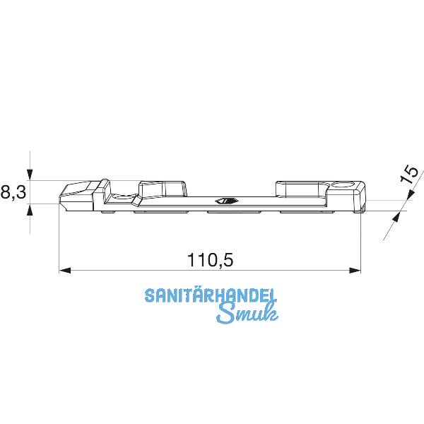 MACO Kippschlie�teil PVC 12/20- 9, ALUPLAST/DECEUNINCK/GEALAN/KBE, rechts,silber