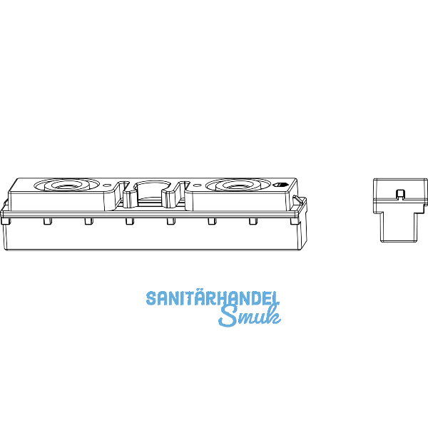 MACO Schnapper 2-flg. f�r Beschlagsnut, Kunststoff silber(55189)