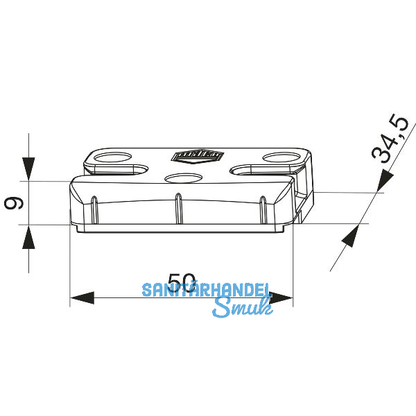 MACO Schlie�teil iS PVC 12/20-13, K�MMERLING/SALAMANDER/VEKA, silber (96656)
