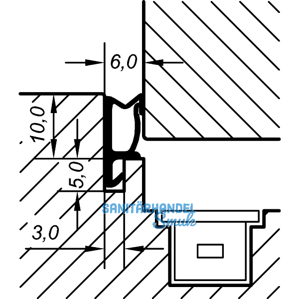 �berschlagdichtung ACF 5473 H, Kunststoff braun