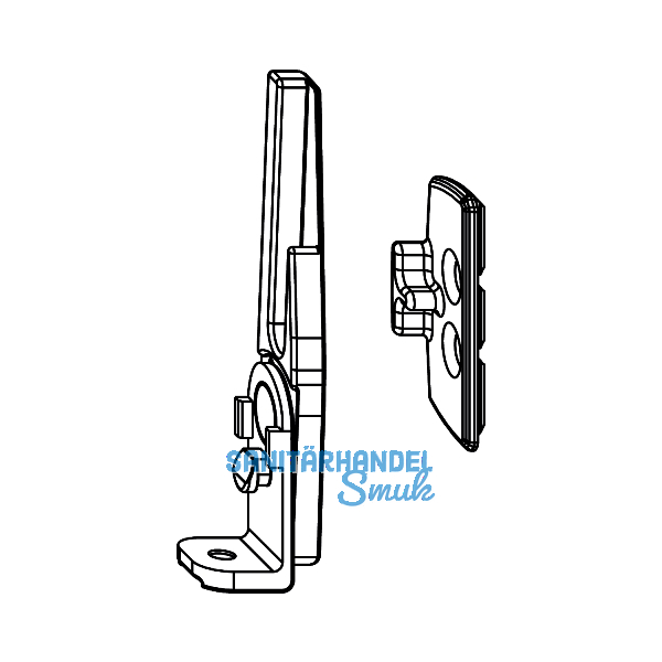 MACO SKB-Z Fehlbedienungssperren-Set, Eurofalz 20 mm, links, silber (455741)