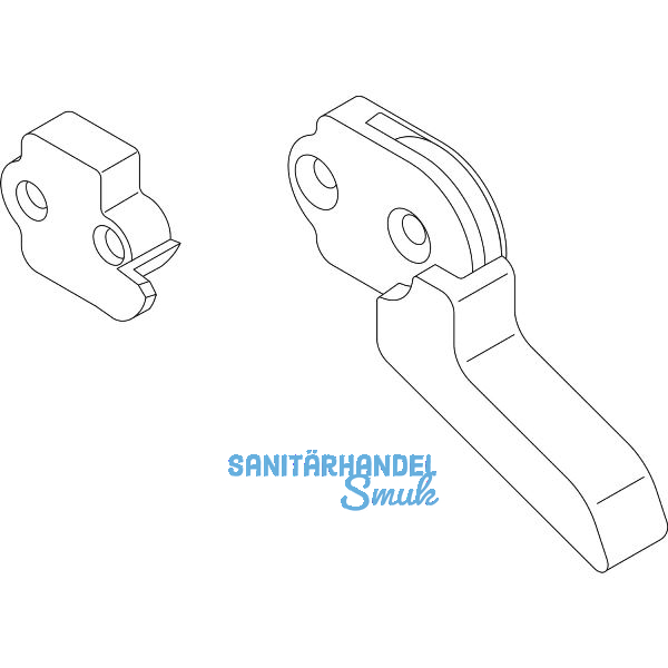 MACO RUSTICO Faltladenkupplung mit Hebel, Ladenabstand 13 mm, schwarz (12949)