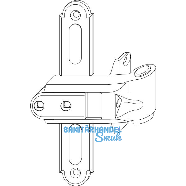 MACO RUSTICO Ladenkreuzband BLR gerade, verstellbar, schwarz (14384)