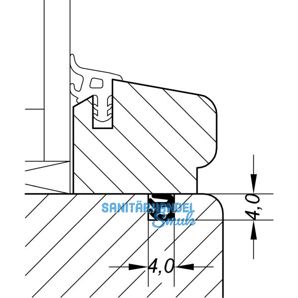 Glasleistendichtung AC 5587 D, Kunststoff braun