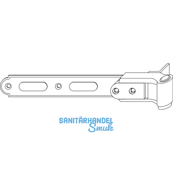 MACO RUSTICO Ladenlangband BLR fl�chenb�ndig L=340 mm, verstellbar, schwarz