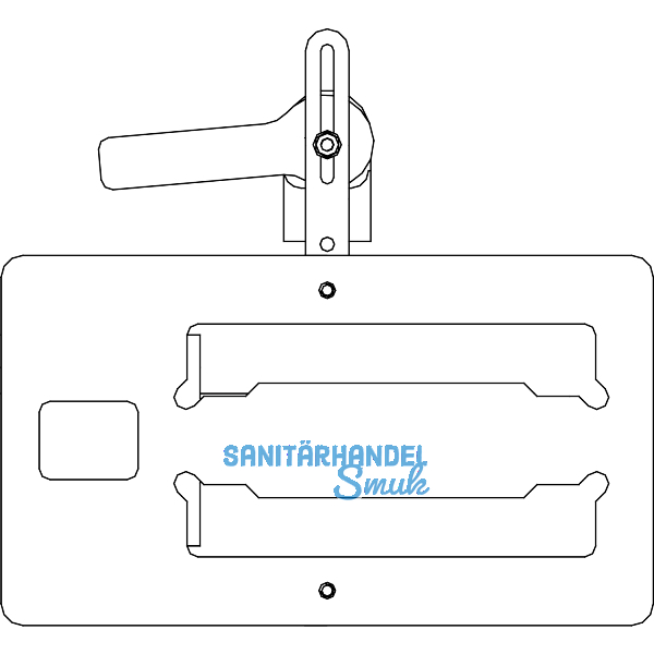 MACO Fr�sschablone f�r 2-flg. Fenster, Holz, Kantriegel, Falzluft 4 mm (21598)