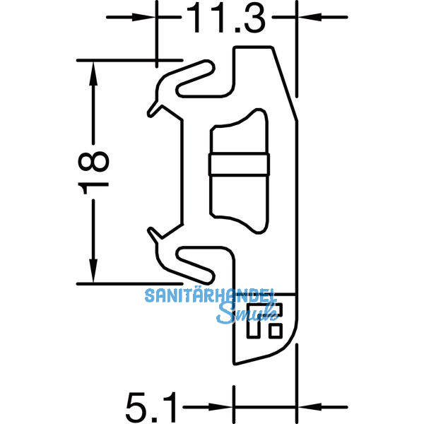 GUTMANN Halter H 50 zu Spree 24 OF, Kunststoff transparent