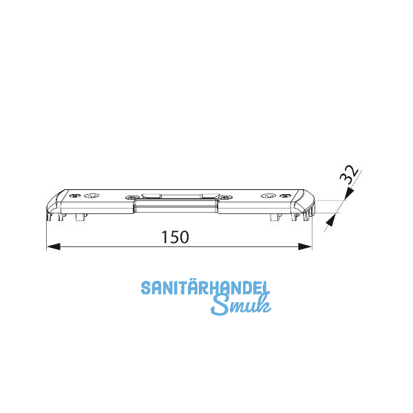 MACO Schlie�teil f�r Kunststoff zu MF, f�r E-�ffner, silberf�rbig (209979)