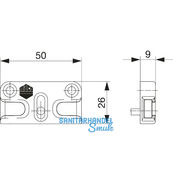 MACO Schlie�teil iS PVC 12/20-13, DIMEX/SCH�CO, silber (96688)