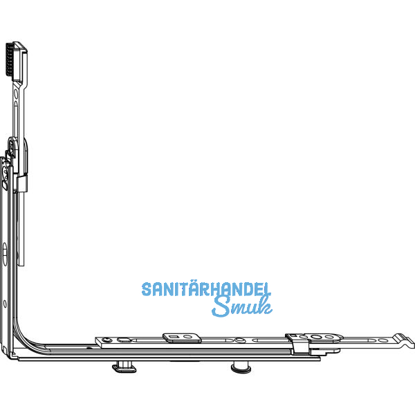 MACO MM Eckumlenkung variabel 1 iS waagrecht verl�ngerbar silber (222206)